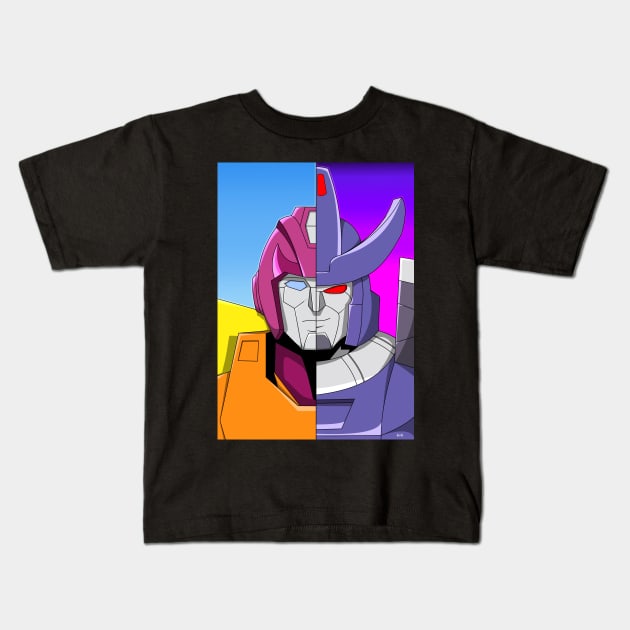 New Leader Vs New Evil Kids T-Shirt by nicitadesigns